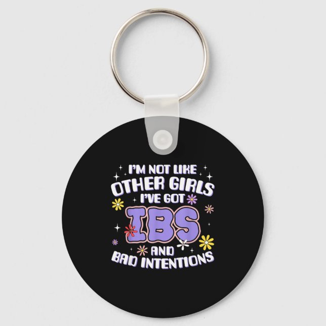Inappropriate Funny Ibs Meme Embarring Adult Humor Keychain (Front)
