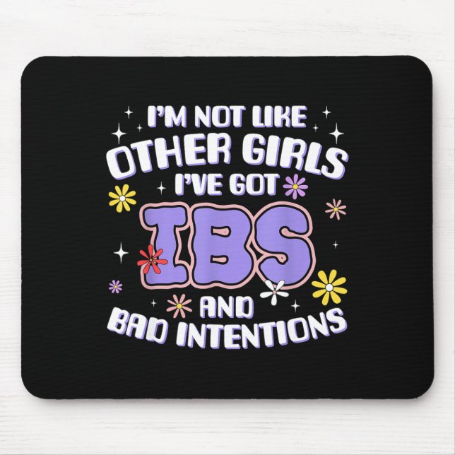 Inappropriate Funny Ibs Meme Embarring Adult Humor Mouse Pad (Front)
