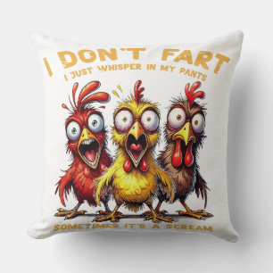 Inappropriate I Dont Fart Whisper Pants Funny Meme Throw Pillow