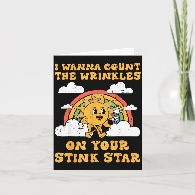 Inappropriate I W Count Wrinkles Funny Humor Men W Card (Front)