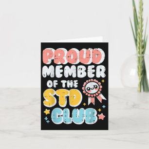 Inappropriate Proud Member Of Club Humor Joke Men  Card