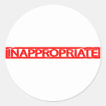 Inappropriate Stamp Classic Round Sticker