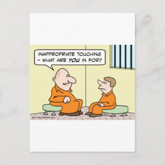 inappropriate touching prison postcard