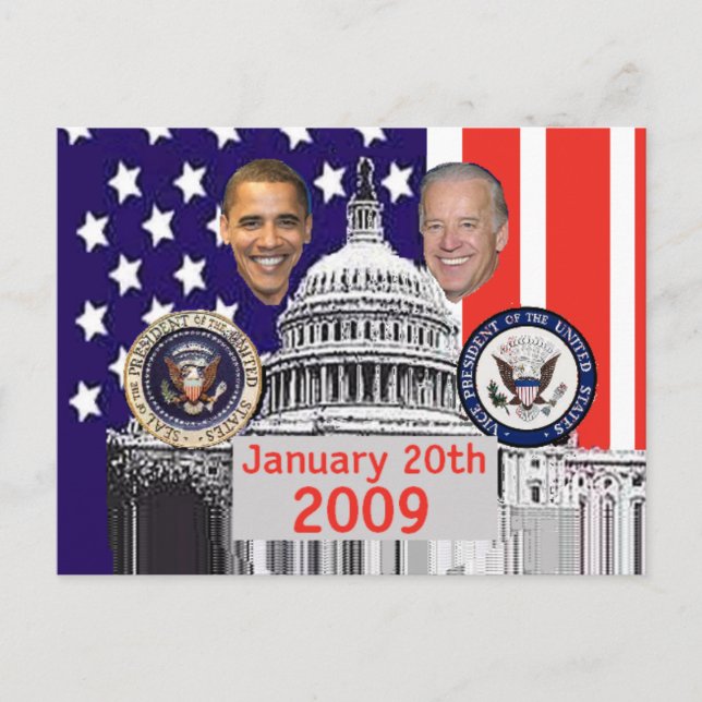 INAUGURAL Jugate Postcard (Front)