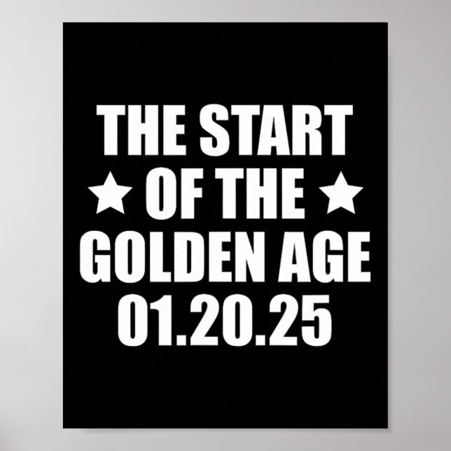 Inauguration 2025 President Trump Golden Age  Poster (Front)