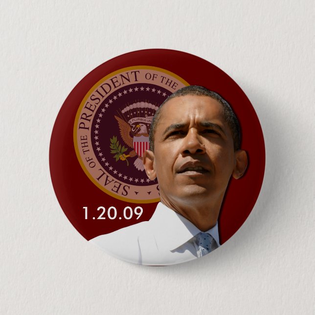 Inauguration Day 1.20.09 - Collector's Item! Pinback Button (Front)