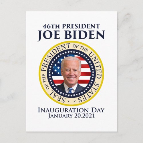 Inauguration day 2021 president Biden Postcard