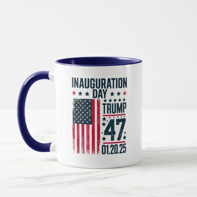 Inauguration Day 47 President Donald Trump 2025 Mug (Left)