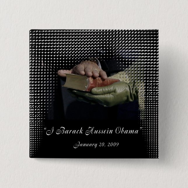INAUGURATION DAY: BARACK HUSSEIN OBAMA BUTTON (Front)