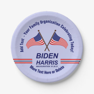 Inauguration Day Party Add Your Name Text Small 7" Paper Plates