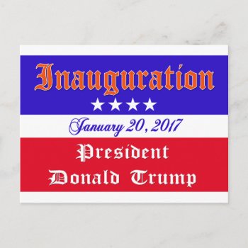 Inauguration Donald Trump January 20  2017 Postcard by electionstuff at Zazzle