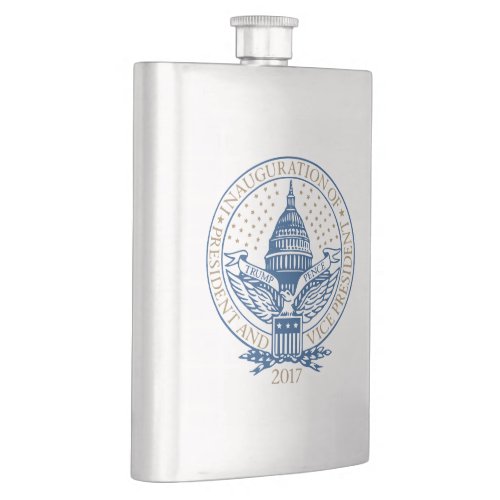 Inauguration Donald Trump Mike Pence 2017 Logo USA Hip Flask