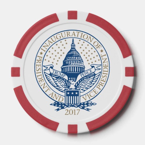 Inauguration Donald Trump Mike Pence 2017 Logo USA Poker Chips