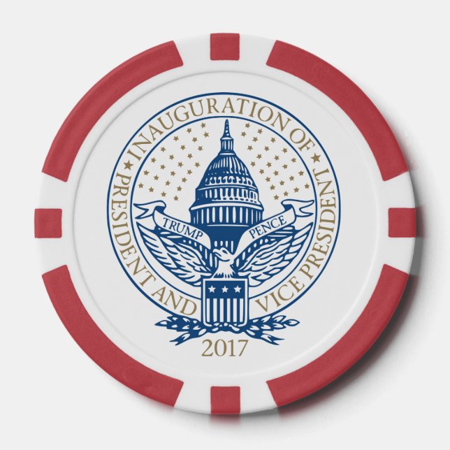 Inauguration Donald Trump Mike Pence 2017 Logo USA Poker Chips (Front)