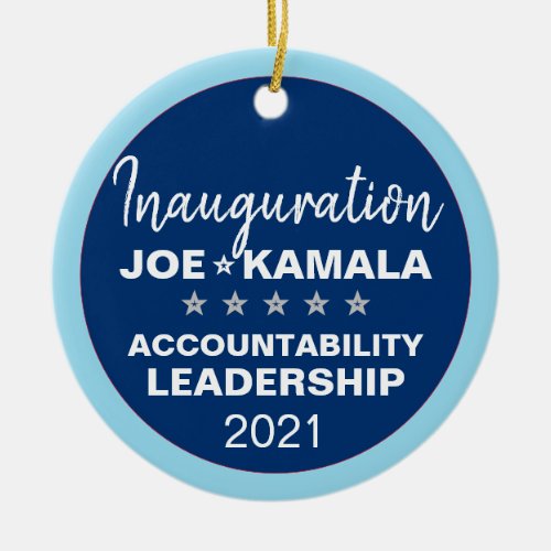 Inauguration Joe Biden Kamala Harris 2021 Template Ceramic Ornament