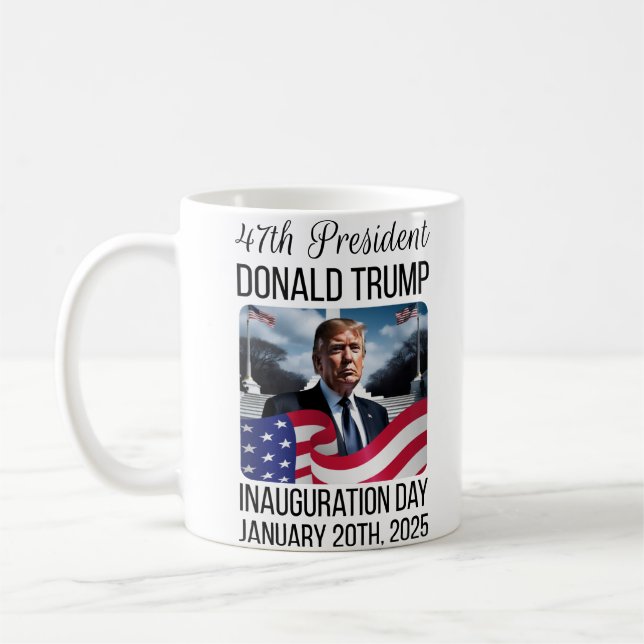 Inauguration Mugs 45th 47th President Donald Trump (Left)