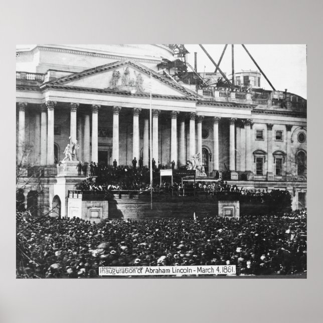 Inauguration of Abraham Lincoln March 4, 1861 Poster (Front)