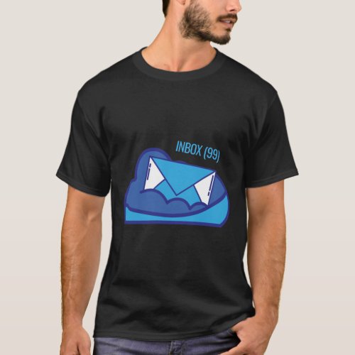 Inbox 99 Messages Chat Mail Design Classic T_Shirt