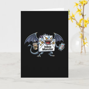 Inbox Monster Email Overload Funny Graphic Card