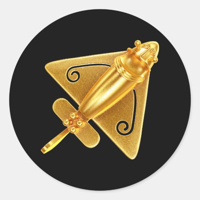 Inca aircraft classic round sticker (Front)