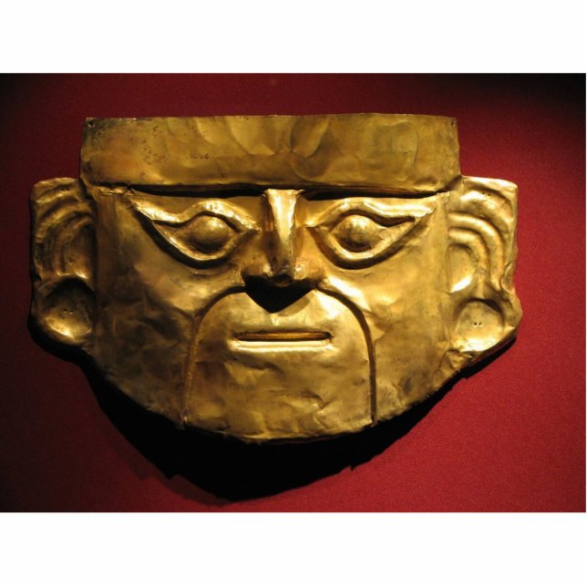 Inca gold mask, Lima, Peru Statuette (Front)