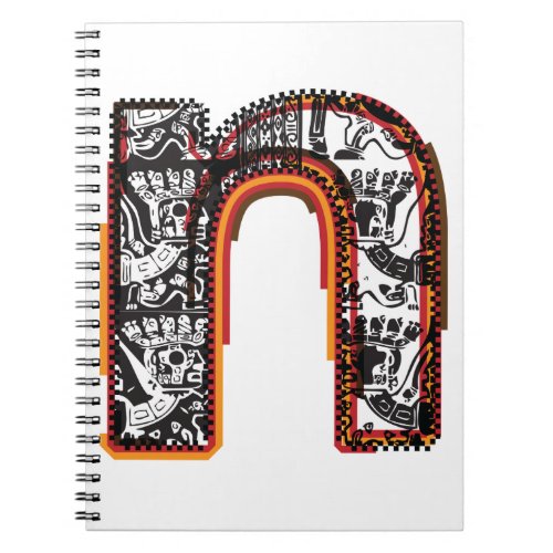 Inca Letter N Artistic Lettering Notebook