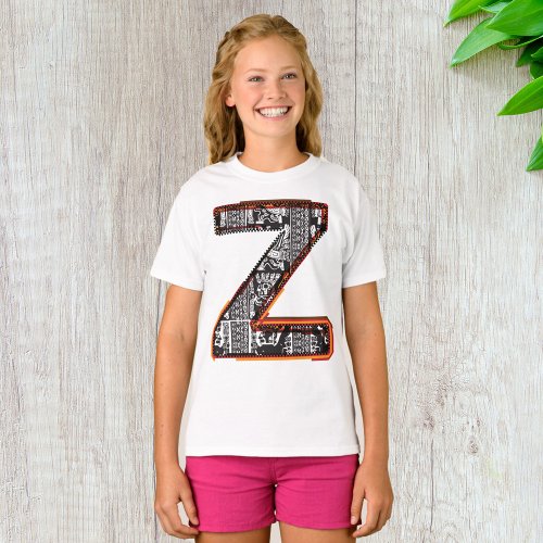 Inca Letter Z Artistic Font T_Shirt