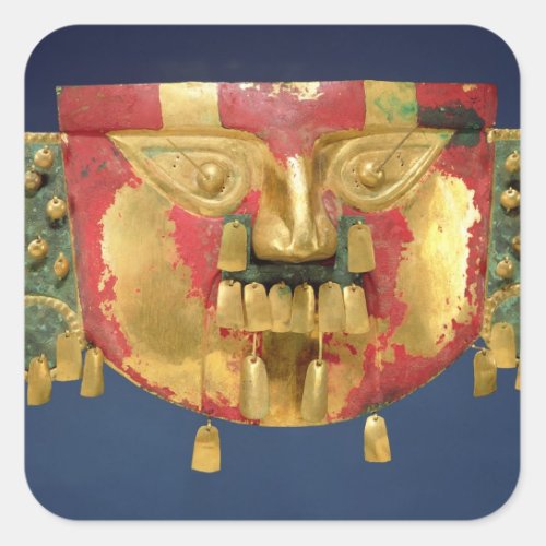Inca mask square sticker
