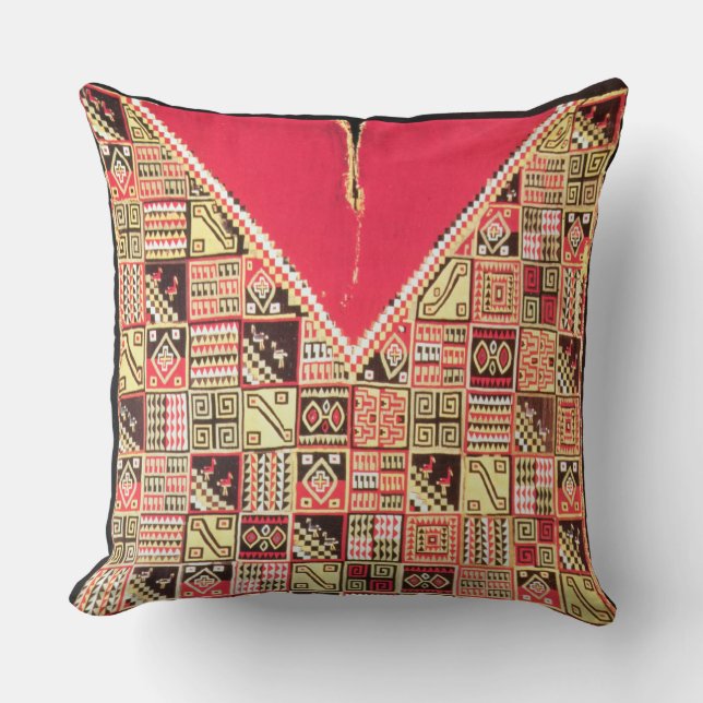 Inca 'Poncho', Bolivia, c.1500 (wool) Throw Pillow (Front)