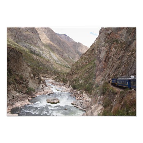 Inca rail train to Machu Picchu photo print