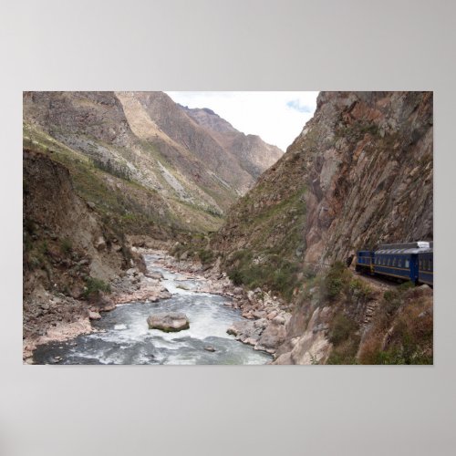 Inca rail train to Machu Picchu poster