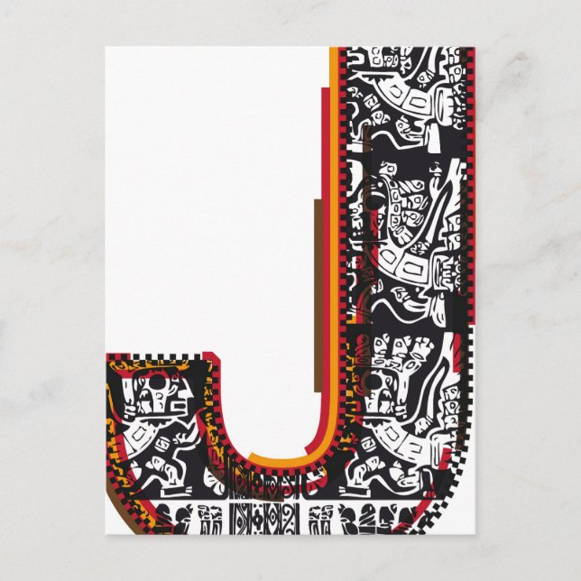 Inca`s font, Letter J Postcard (Front)