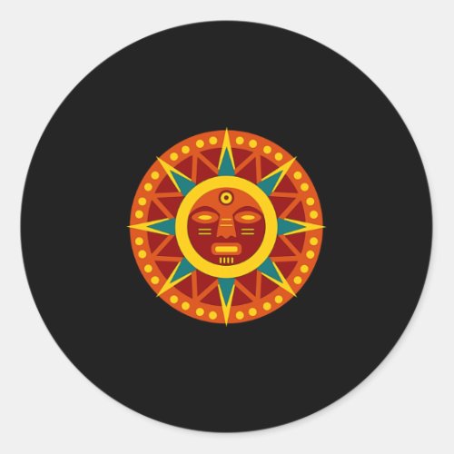 Inca Sun Classic Round Sticker