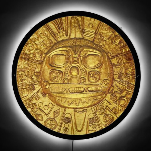 Inca sun god disc led sign