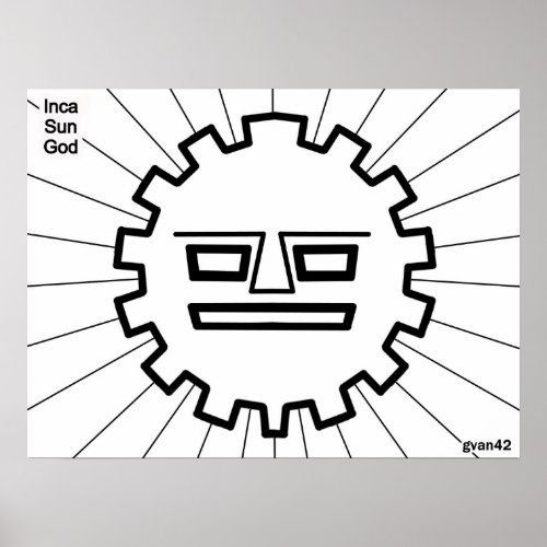 Inca Sun God Poster