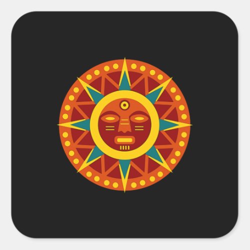 Inca Sun Square Sticker
