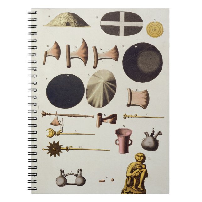 Inca tools and artefacts, Peru, from 'Le Costume A Notebook (Front)