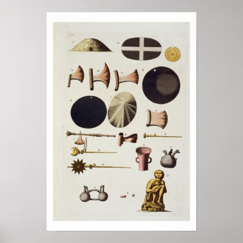 Inca tools and artefacts Peru from Le Costume A Poster