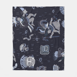 Incan Culture: Seamless Graphic Pattern Fleece Blanket