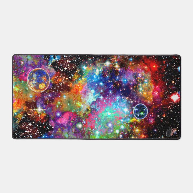 Incandescence Crowded Cosmos Desk Mat (Front)
