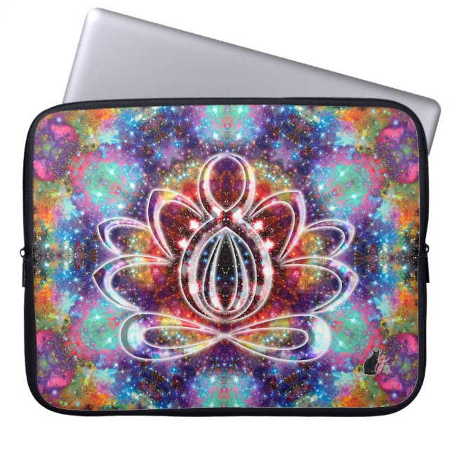 Incandescence Zen Lotus Laptop Sleeve (Front)