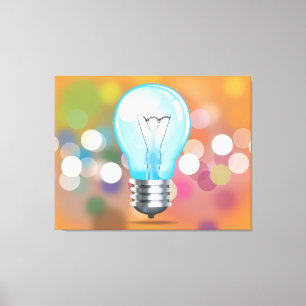 Incandescent light bulb canvas print