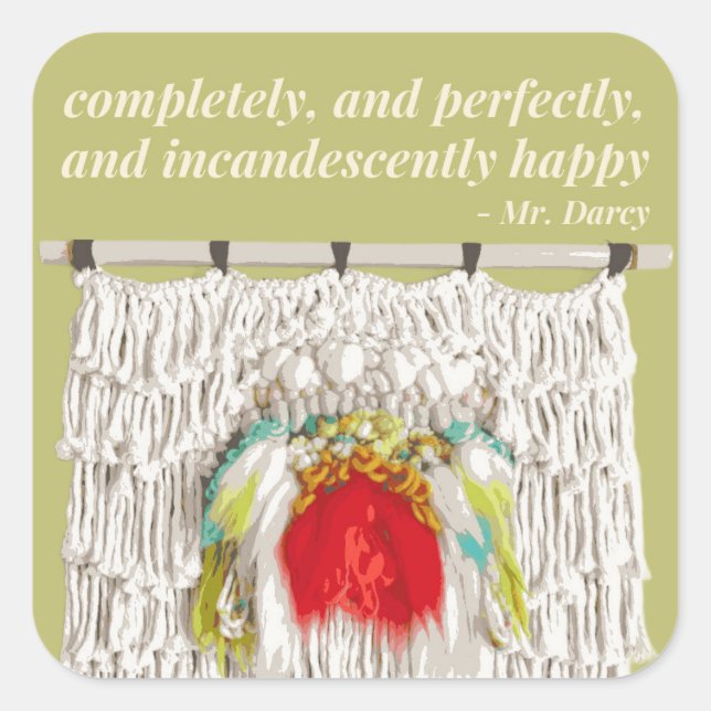 Incandescently Happy Pride and Prejudice Sticker (Front)
