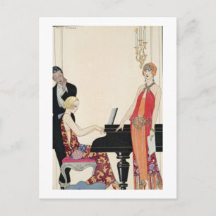 Incantation, illustration for 'Gazette du Bon Ton' Postcard