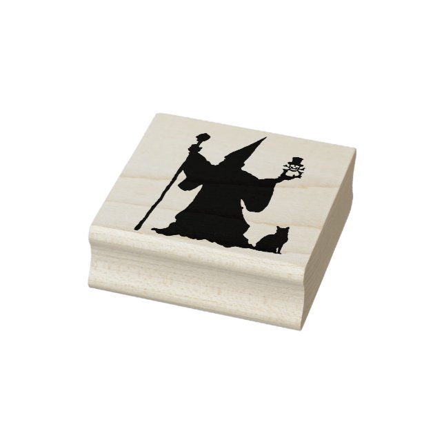 Incantation wizard silhouette art stamp (Stamp)