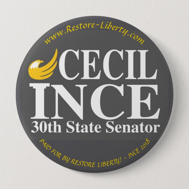 Ince 2018 Campaign Button (Front)