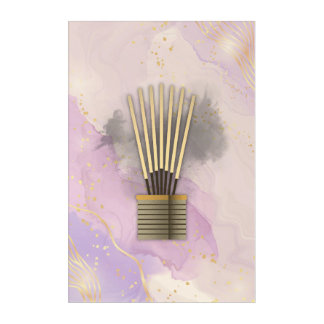 Incense Gold Acrylic Wall Art