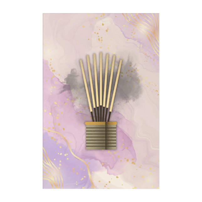 Incense Gold Acrylic Wall Art (Front)