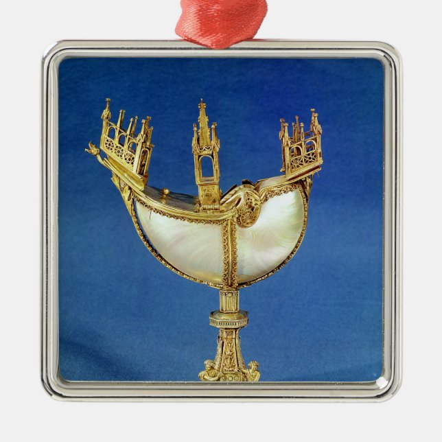 Incense holder in the shape of a boat metal ornament (Front)