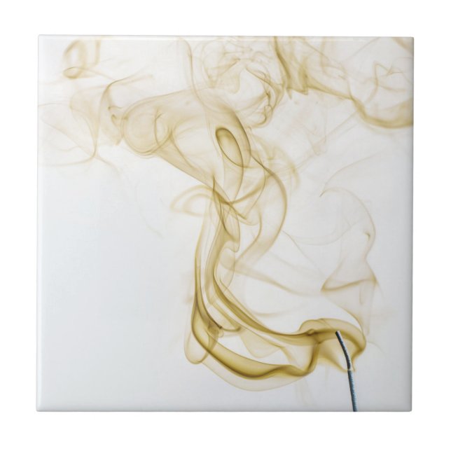 Incense Smoke Ceramic Photo Tile (Front)